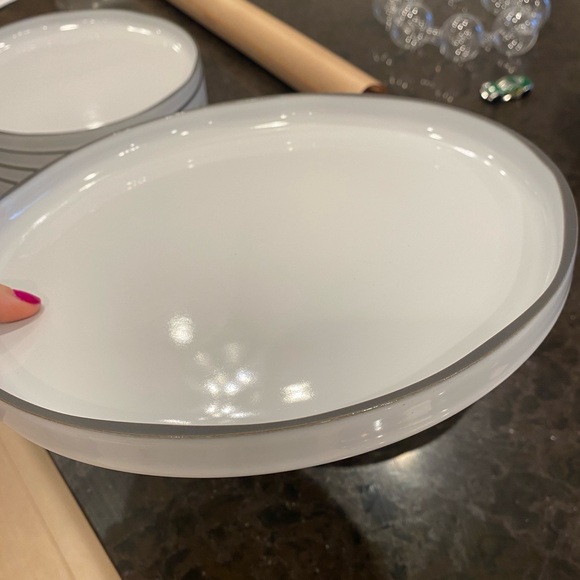 Revol France Rimmed Modern Dinner Plates set of 11 - Picture 7 of 11